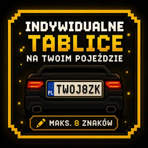 Custom tablice w pojeździe